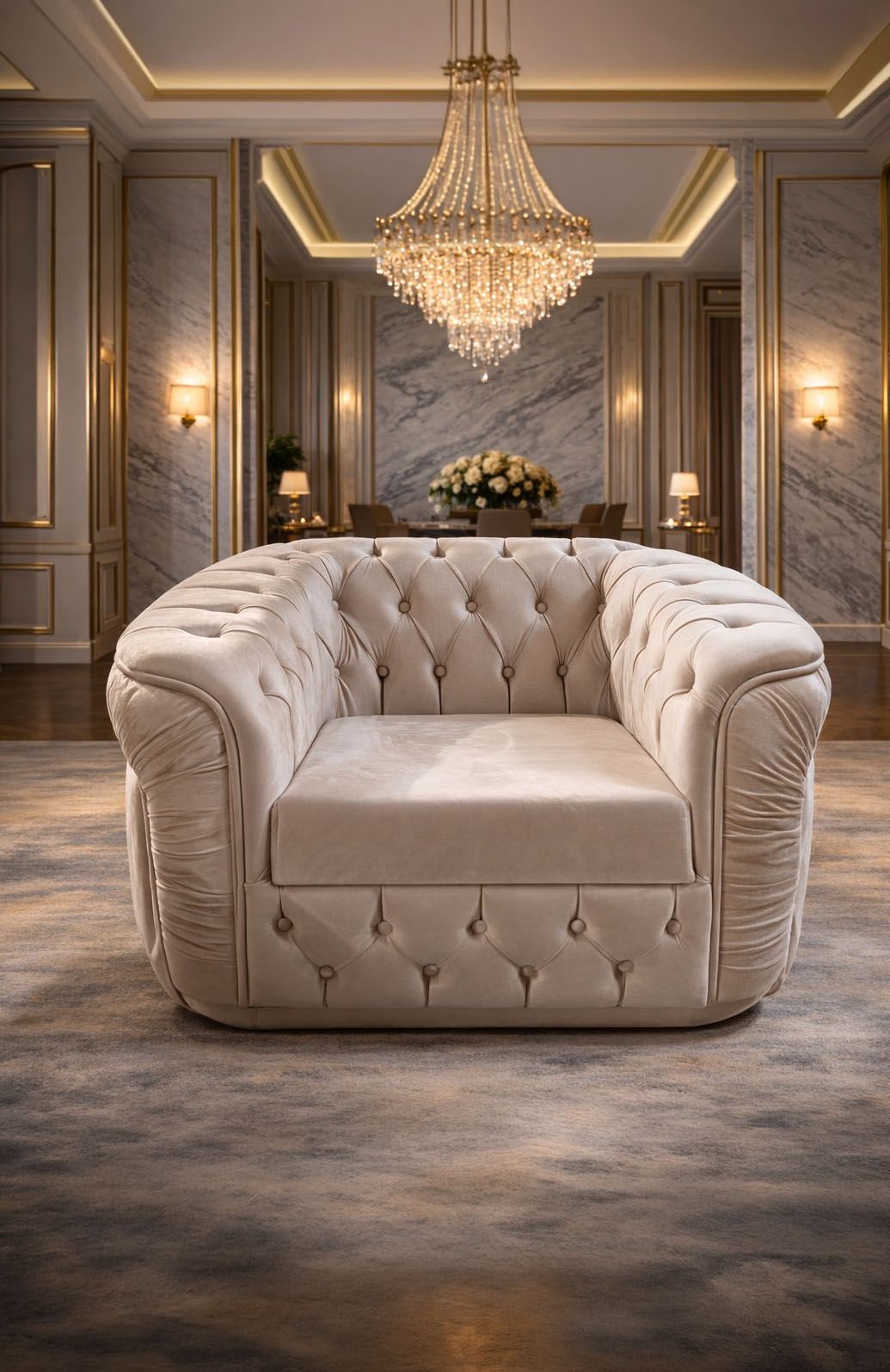 Xtreme velvet armchair by IMPACT MOB featuring a plush design and rich color, perfect for stylish living spaces.