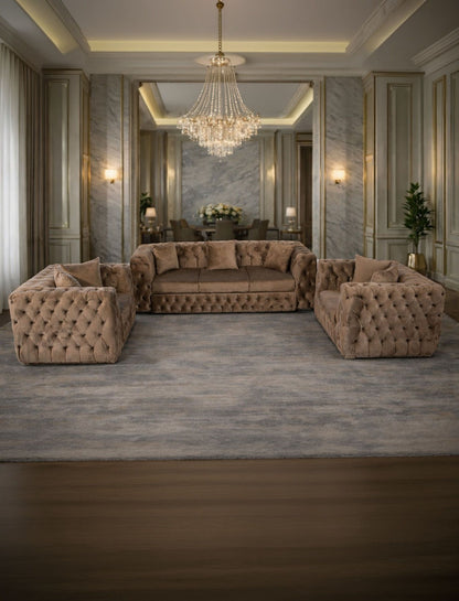 California 3-seat sofa set with extendable feature and 2 matching armchairs by IMPACT MOB, showcasing modern design and comfort.