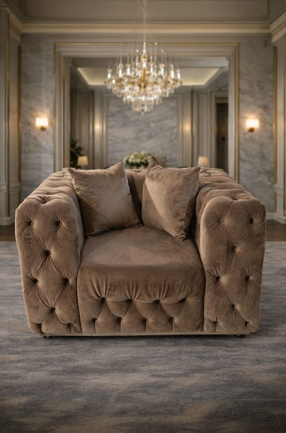 California 3-seat extensible sofa with 2 armchairs by IMPACT MOB in a modern living room setting.