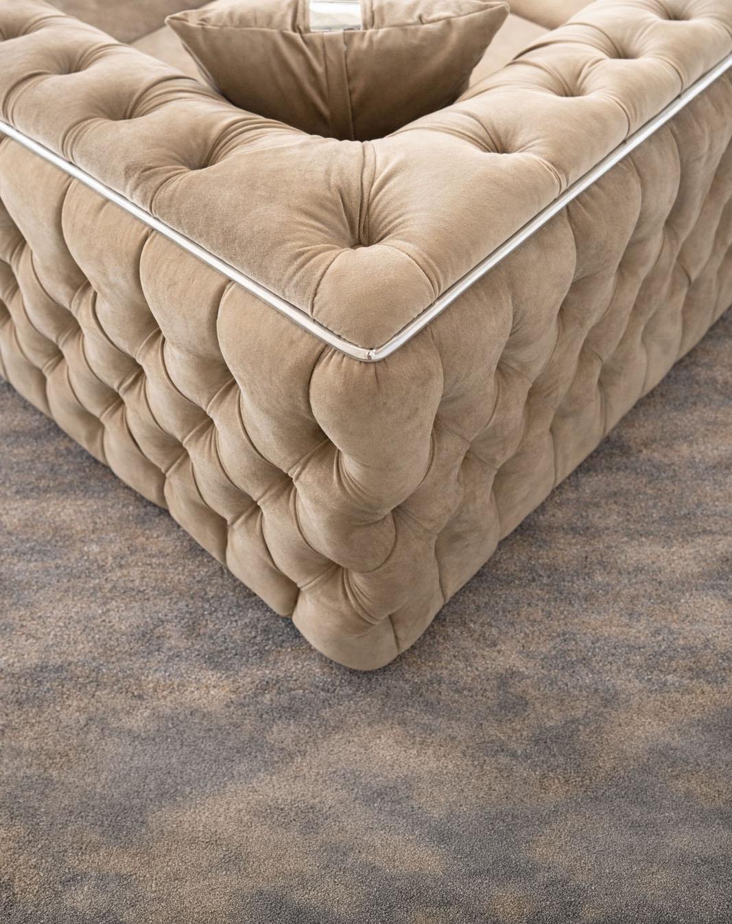 Impact Mob Lugano velvet-upholstered sofa cover, 480cm x 180cm, shown on a sofa with plush, rich fabric and elegant design.