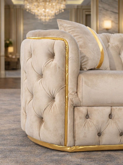 Colțar fix Lugano de 270x270 cm de la IMPACT MOB, cu tapițerie confortabilă și design modern pentru living.