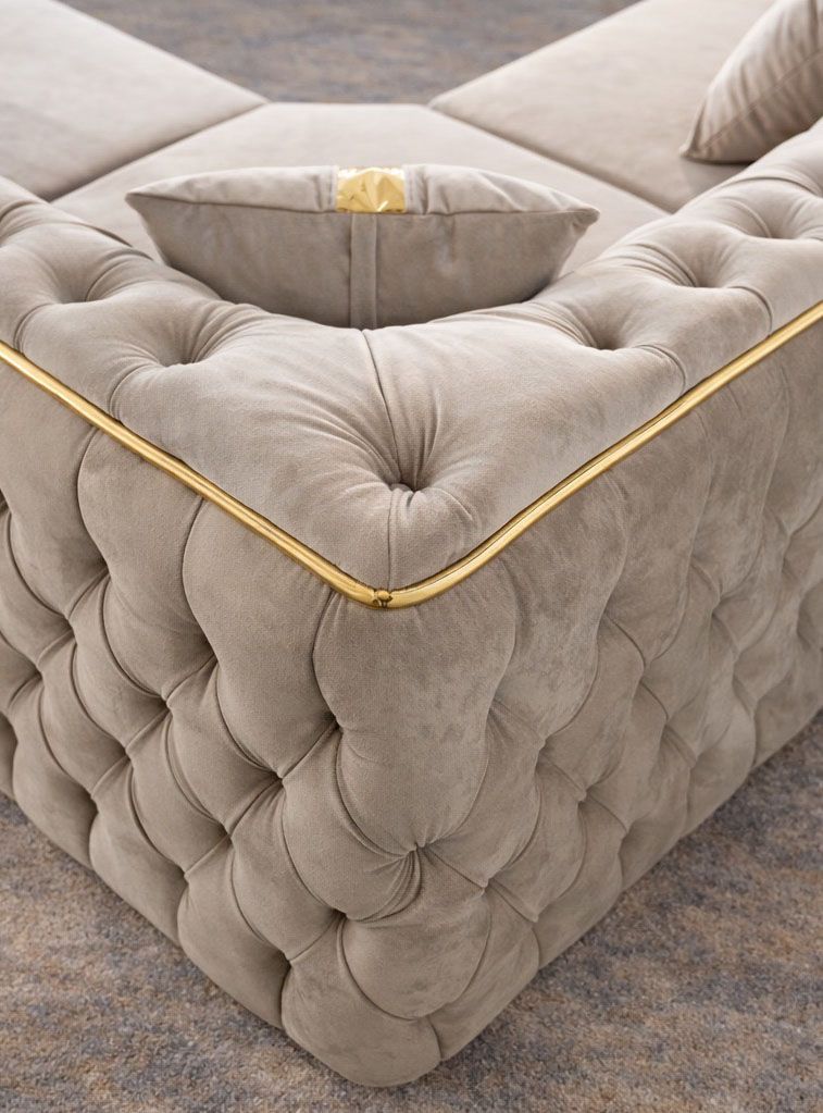 Colțar fix Lugano de 270x270 cm, brand IMPACT MOB, cu tapițerie și design modern, vizibil în imagine.