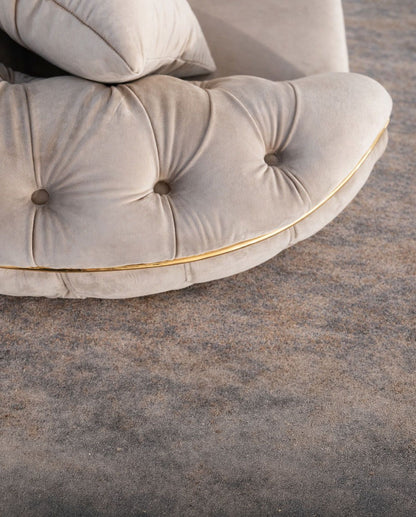 Colțar fix Lugano de 270x270 cm de la IMPACT MOB, cu tapiterie textil și design modern, vizibil din imagine.