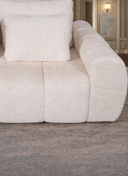 Lisabona extendable sofa with storage drawer by IMPACT MOB, showcasing plush fabric and spacious design for modern living.