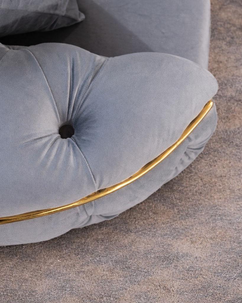 Lugano extendable sofa set with two armchairs and coffee table from IMPACT MOB, shown in a modern living room setup.