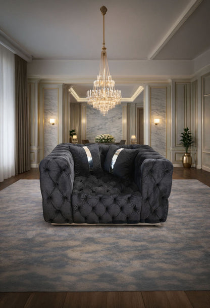 California   –   Set   canapea   3   locuri   extensibilă   cu   2   fotolii   și   măsuță   de   cafea