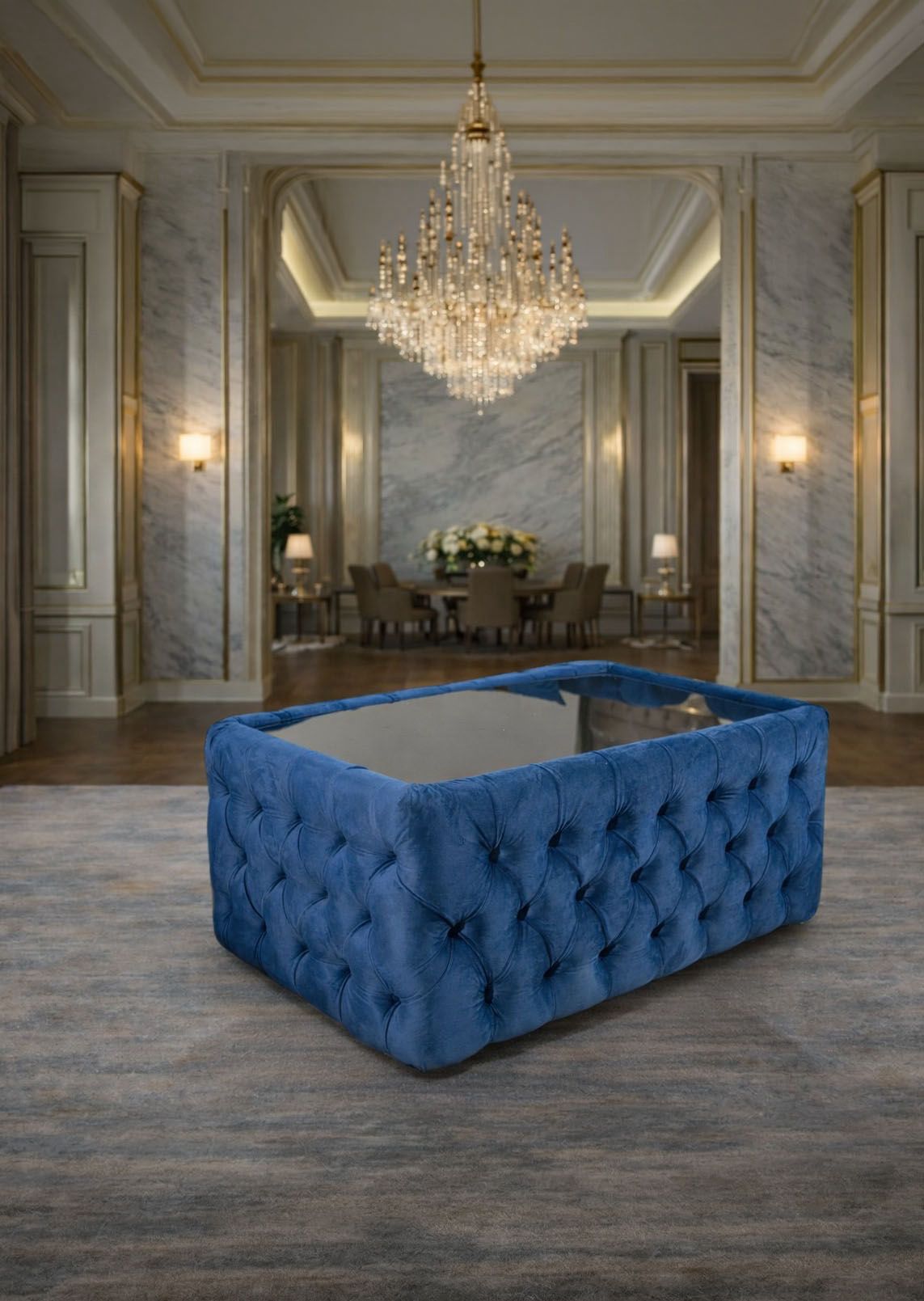 California – Set canapea 4 locuri extensibilă cu 2 fotolii și măsuță de cafea