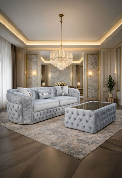 Canapea Xtreme Fixa extinsă din catifea, 230x90 cm, brand IMPACT MOB, mobilier modern și confortabil pentru living.