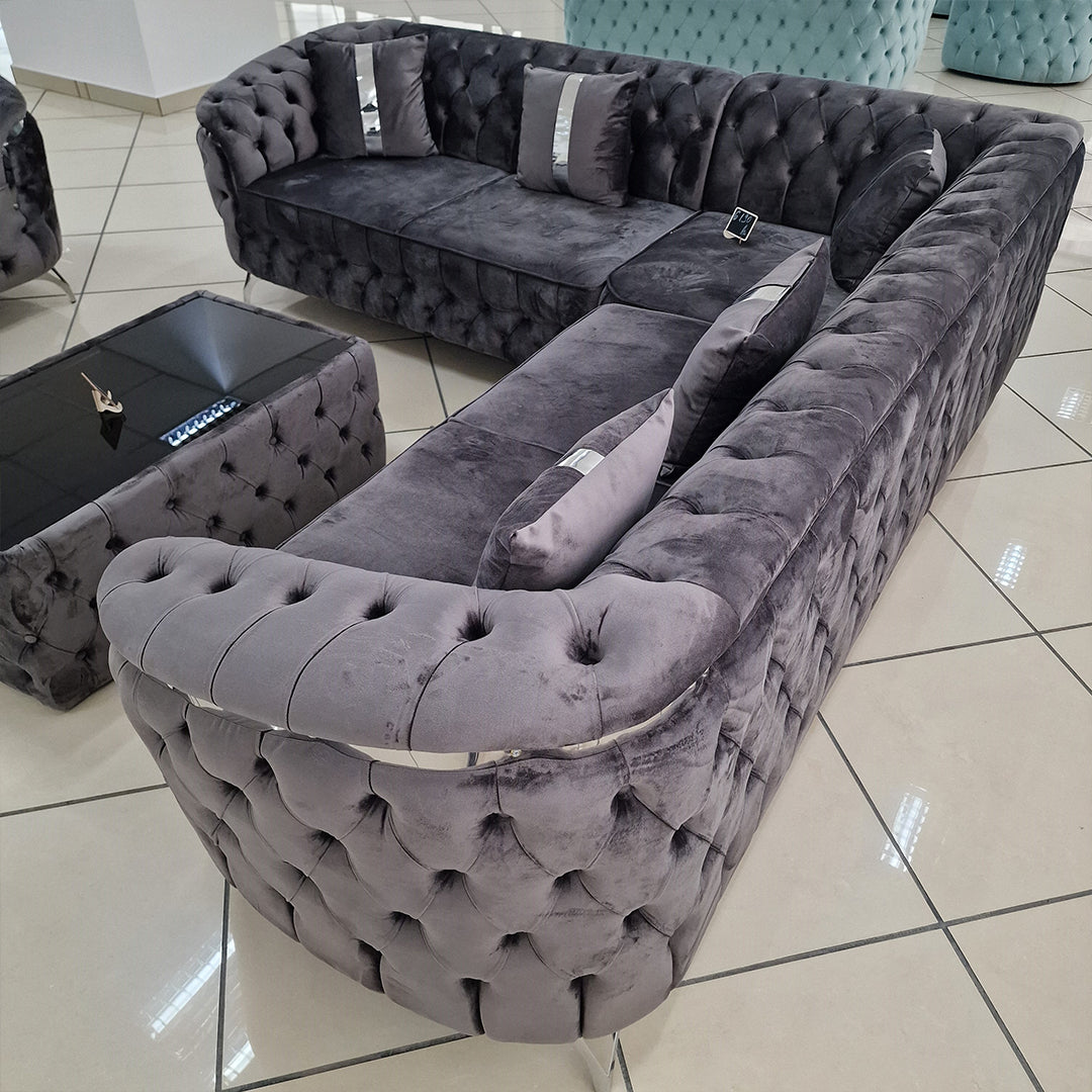 Colțar Cavali fix 270x270 cm Catifea