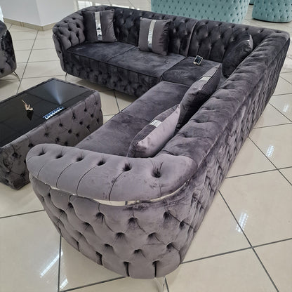 Colțar Cavali fix 270x270 cm Catifea