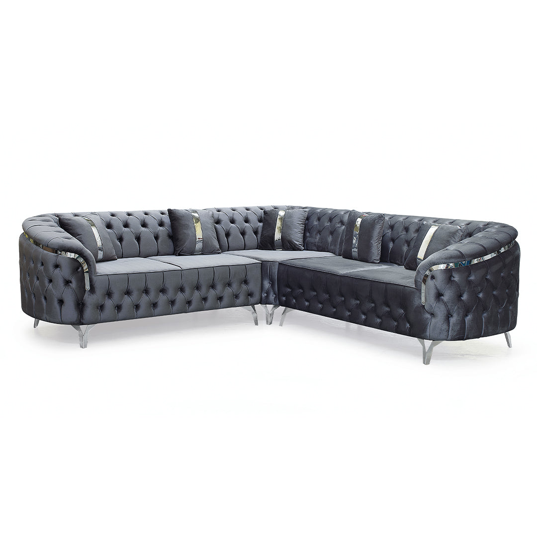 Colțar Cavali fix 270x270 cm Catifea