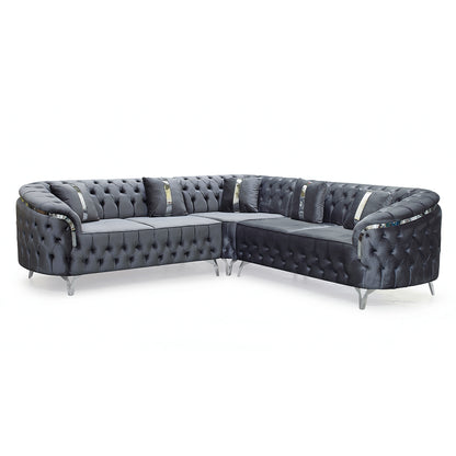 Colțar Cavali fix 270x270 cm Catifea
