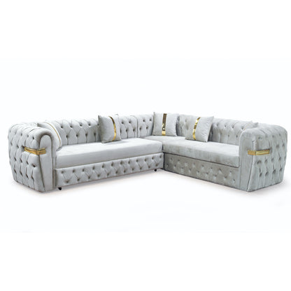 Colțar catifea, extensibil, Cicago