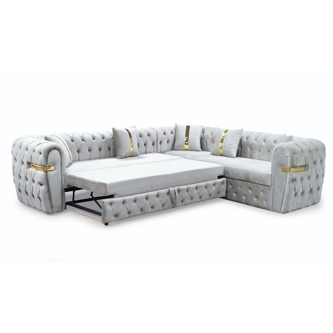 Colțar Cicago  Extensibil 270x270 cm Catifea