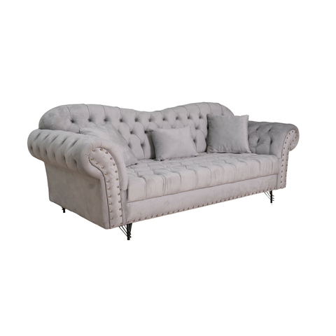 Canapea fixa Dina 3 persoane Catifea stil Chesterfield