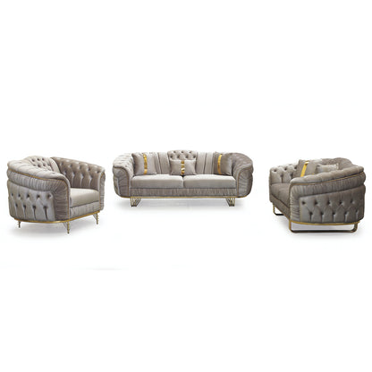 Fotoliu catifea, Connan - Stil Chesterfield