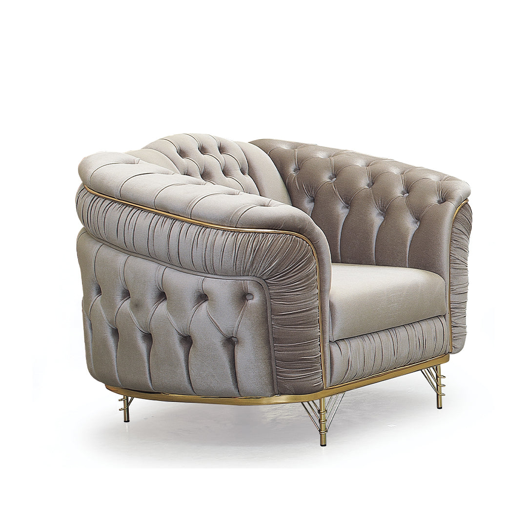 Fotoliu catifea, Connan - Stil Chesterfield
