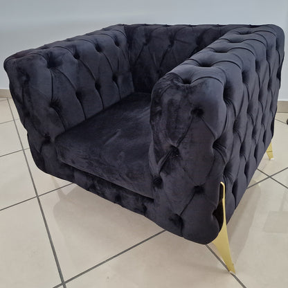 Fotoliu catifea, Kansas - Stil Chesterfield