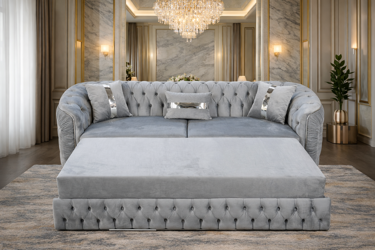 Xtreme – Canapea extensibilă 3 locuri cu măsuță de cafea