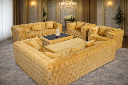 California – Set canapea 3 locuri extensibilă cu 2 fotolii și măsuță de cafea (Copy)