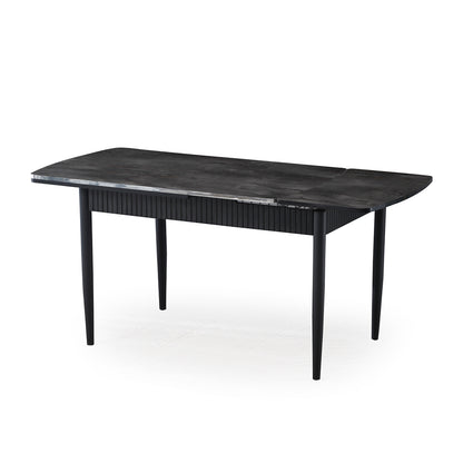 Set masă cu 6 scaune, pătrată, extensibilă, Labirent