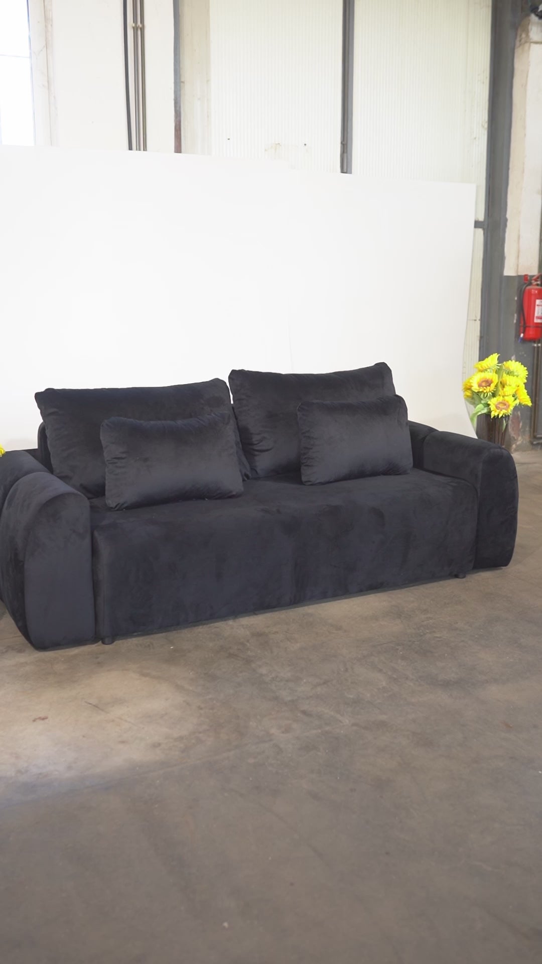 Canapea extensibilă Athena cu ladă de depozitare