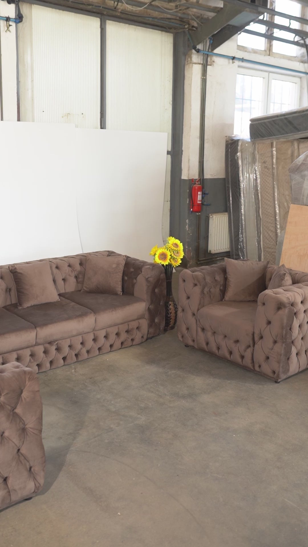 California   –   Set   canapea   3   locuri   extensibilă   cu   2   fotolii