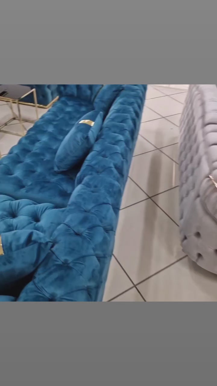 Colțar catifea, fix, Conan - Stil Chesterfield