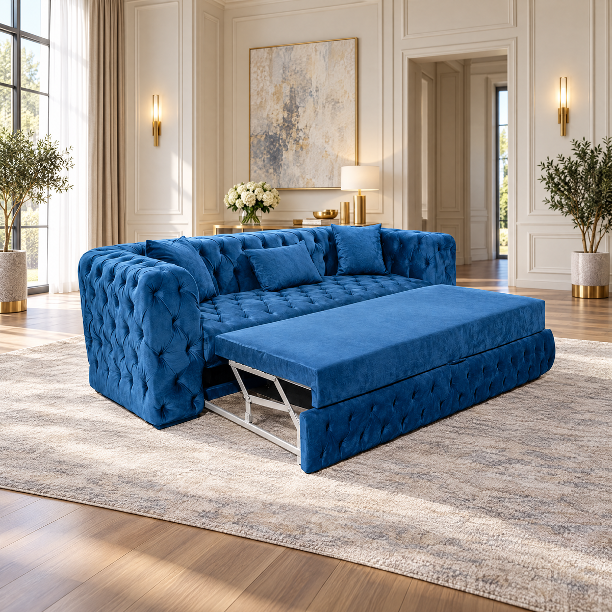 Canapea California extensibilă de 230x90 cm, brand IMPACT MOB, cu design modern și spațiu de relaxare extensibil.